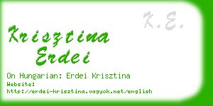 krisztina erdei business card